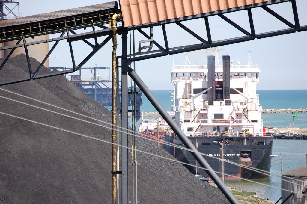 Coal Dock with Freighter