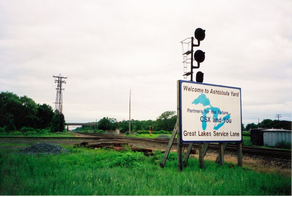 CSX Transportations Welcome to Ashtabula Yard Sign at Ashtabula, OH