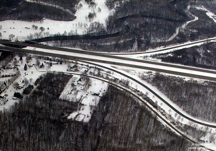 Aerial Winter Roads
