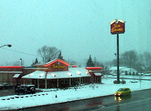 Brook Park Bob Evans in Snow
