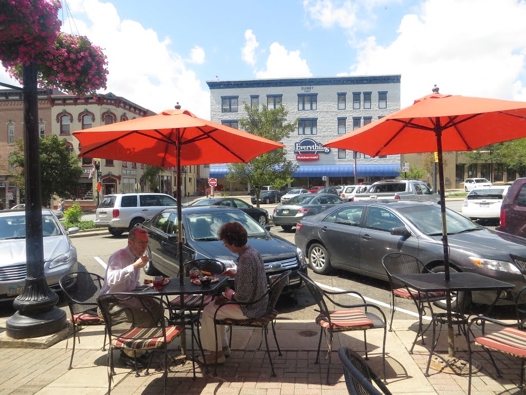 al fresco on the square in Wooster, Ohio