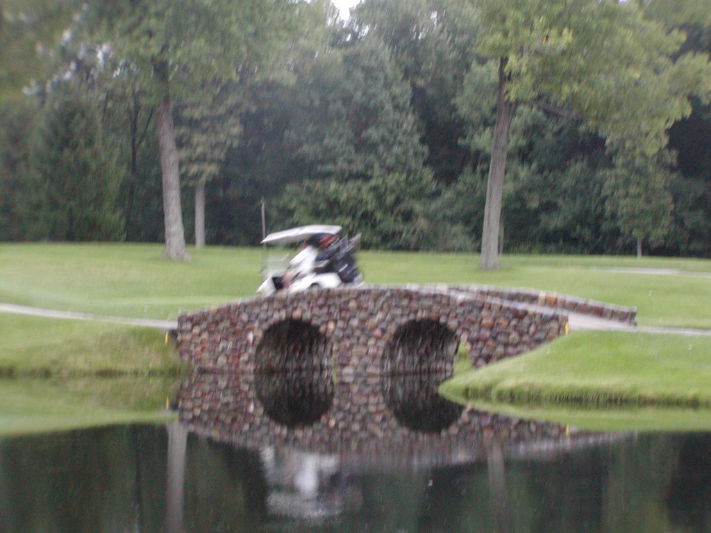 Me riding across the stone bridge at Firestone