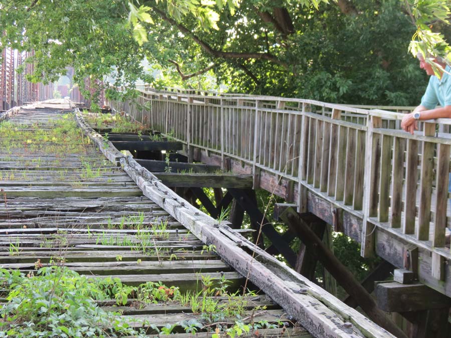 Old Railroad Bridge over Muskingum River, Harmar Village, OH