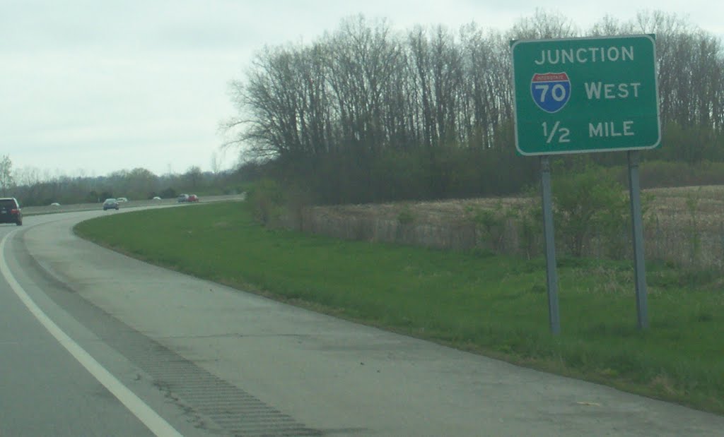 OH-4 Southbound merges with I-70 Westbound 04/24/2011
