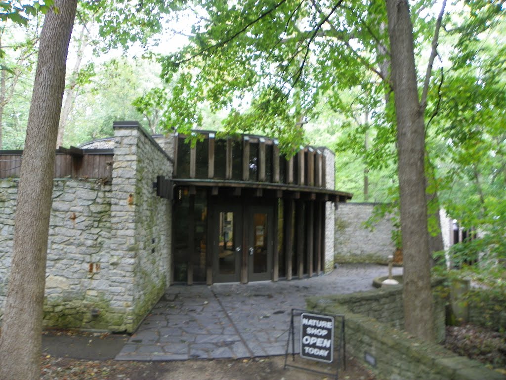 The visitors center, contains a gift shop and offices. Glen Helen Preserve, Antioch College, Yellow Springs, Ohio