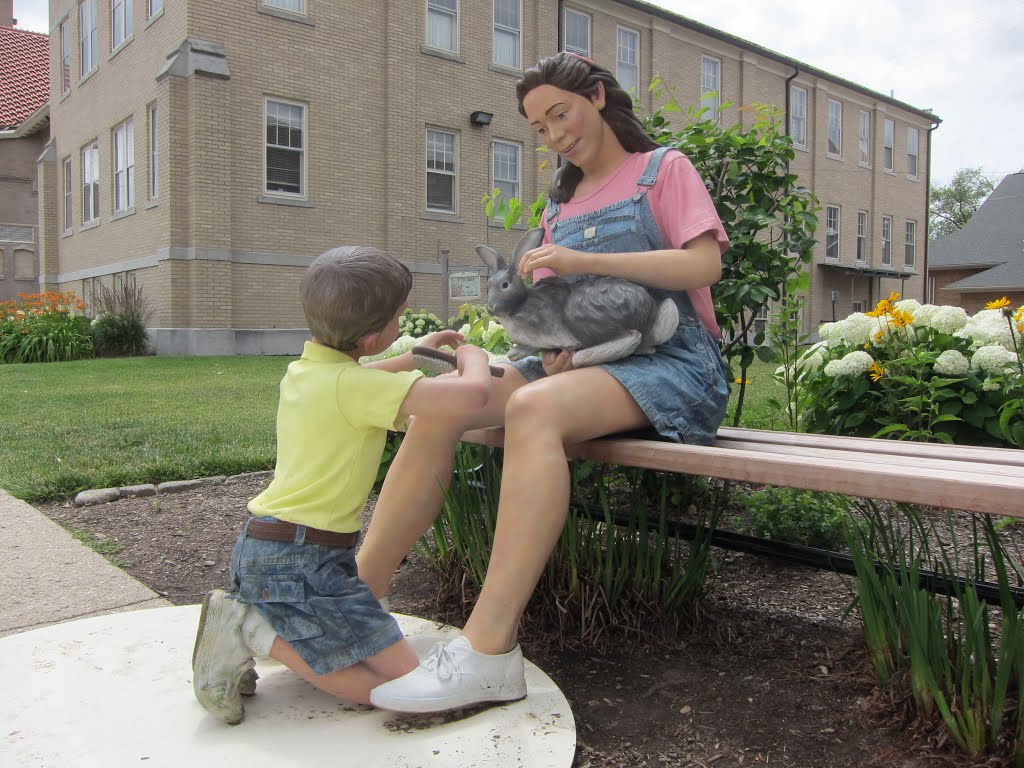 "The bunnie wont bite" by J. Seward Johnson