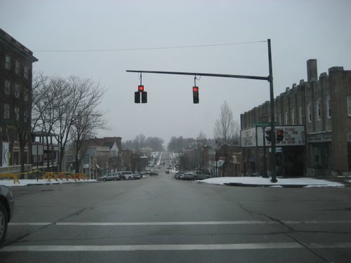 Downtown Kent facing west