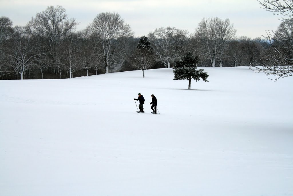 Snow Shoeing at the Dayton Community Golf Course