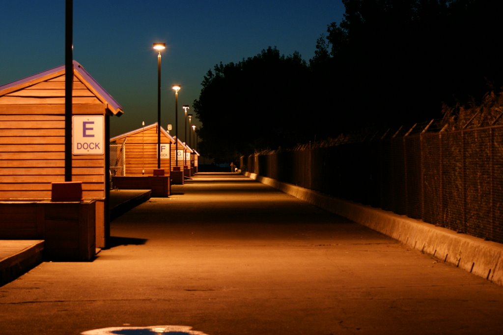 Lorains Mile Long Pier at Night