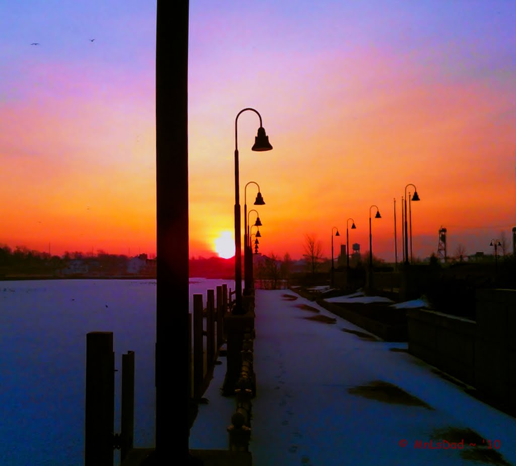 Frosty Black River Sunrise ~ Lorain Ohio