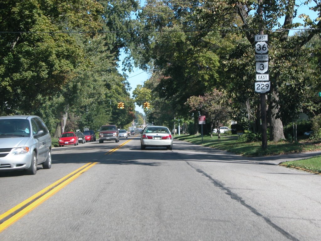 Entering Mt. Vernon, Ohio on U.S. Route 36, Eastbound