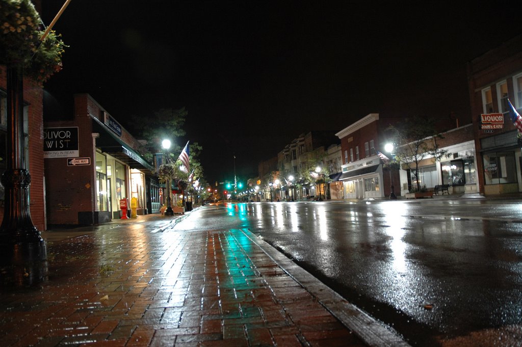 Downtown Willoughby at night