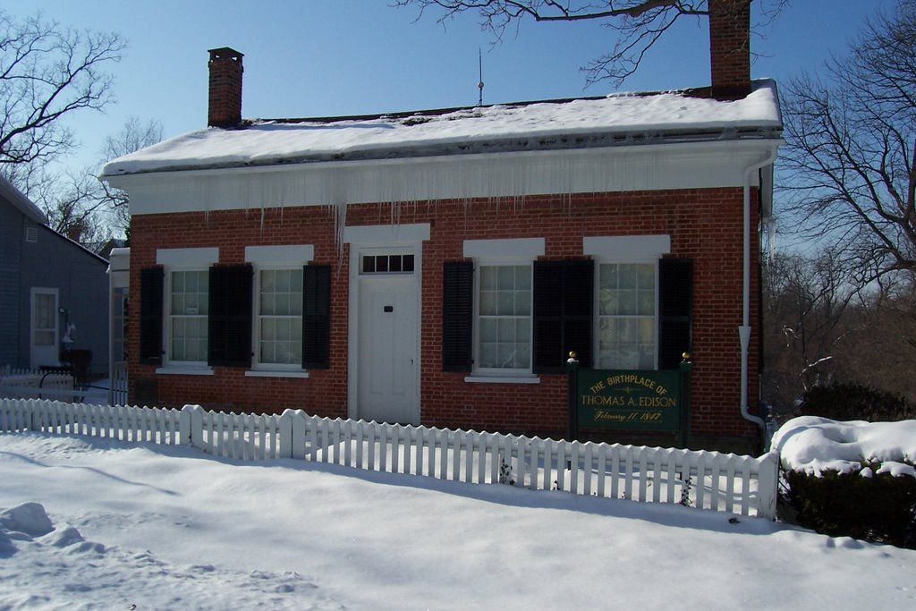 Inside this house a young boys brain (Thomas Edison) was nurtured Milan Ohio USA