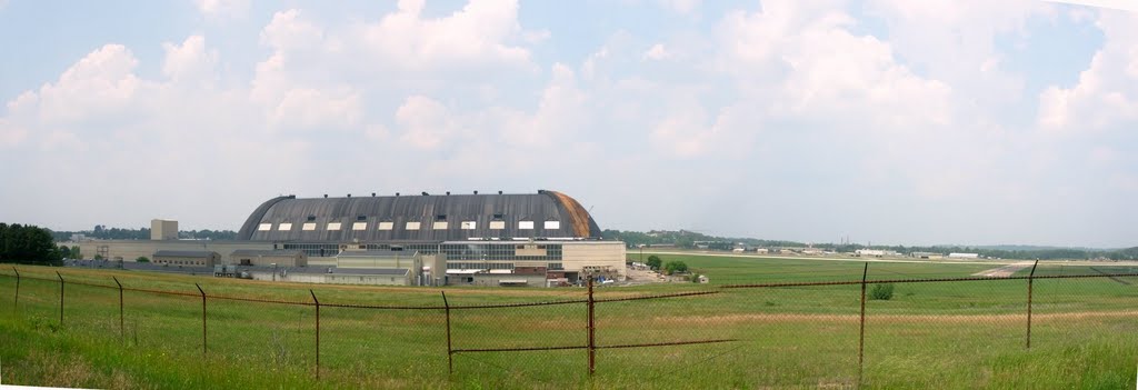Huge Airdock at Akron, Ohio built in 1929.  Now Lockheed Martin brake testing facility.