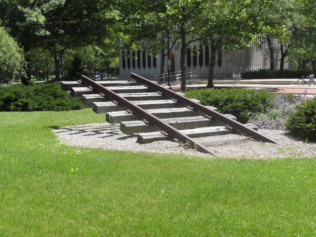 Monument on the campus of Oberlin College that symbolizes the emergence of the Underground Railroad in Ohio.  Oberlin was a key junction on the Underground Railroad that connected 5 different routes escaping slaves could have taken.  No fugitive living in