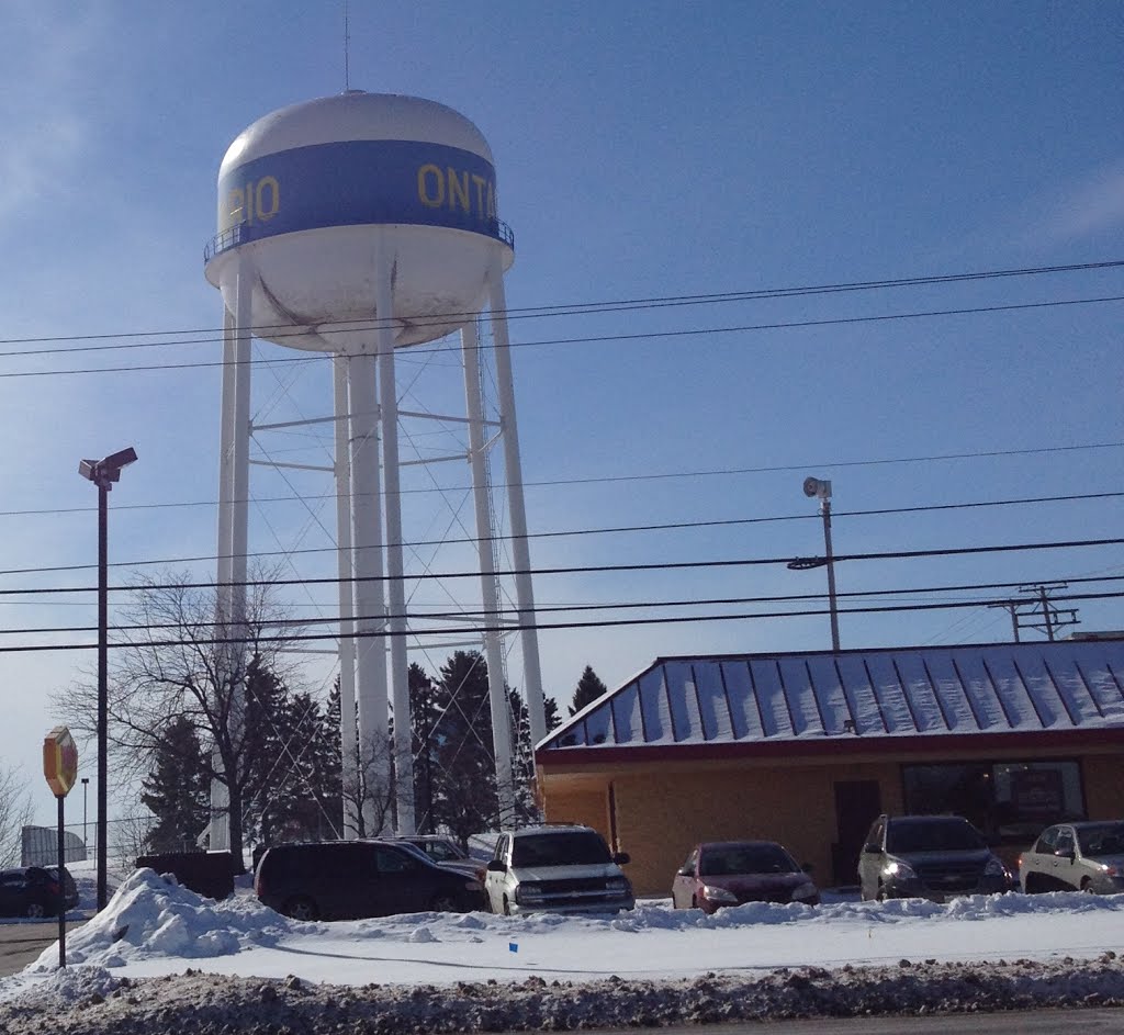 Ontario Water tower seen from Bob Evans