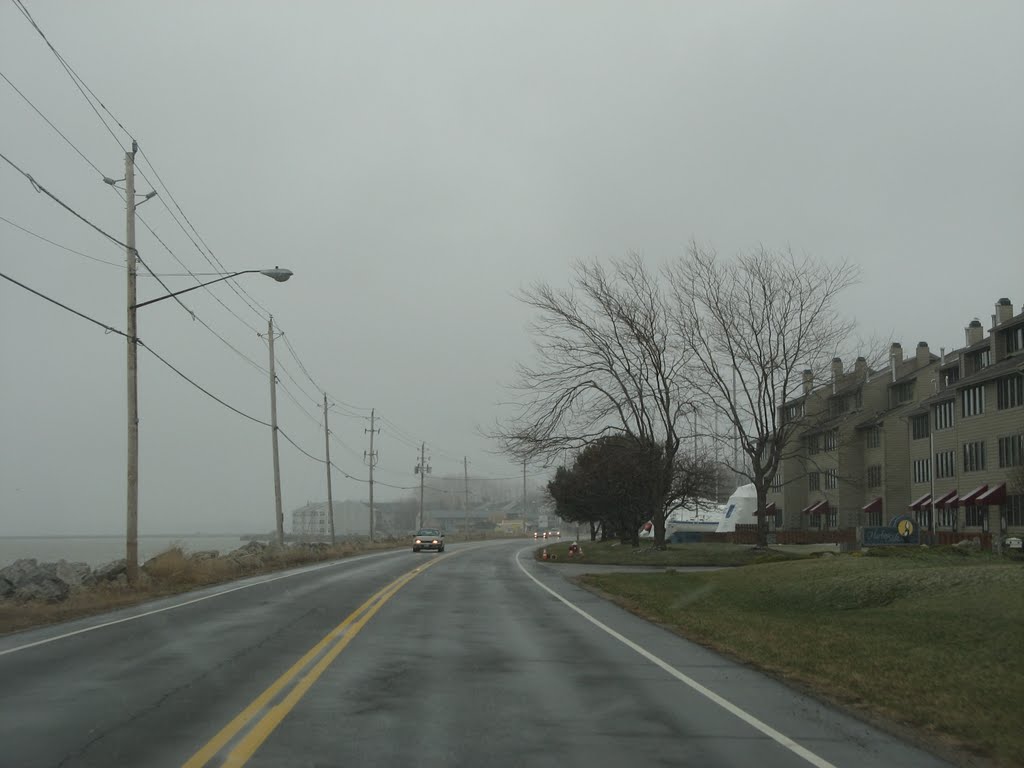 W. Lakeshore Drive in winter, Port Clinton, Ohio