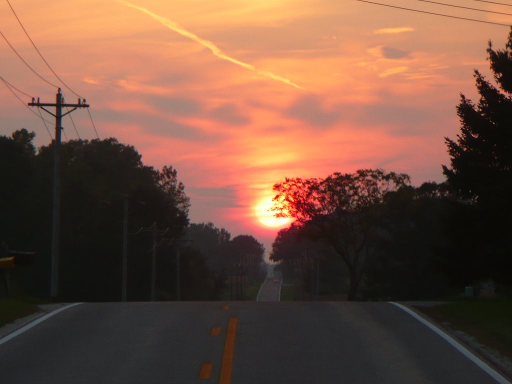 Hilly sunset
