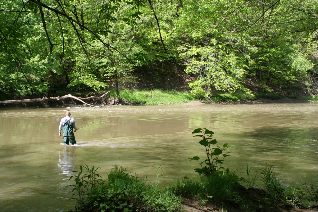 Fishing after the rains-muddy Rocky RIver