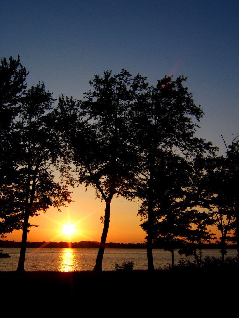 sunset over Alum Creek, 6.22.05