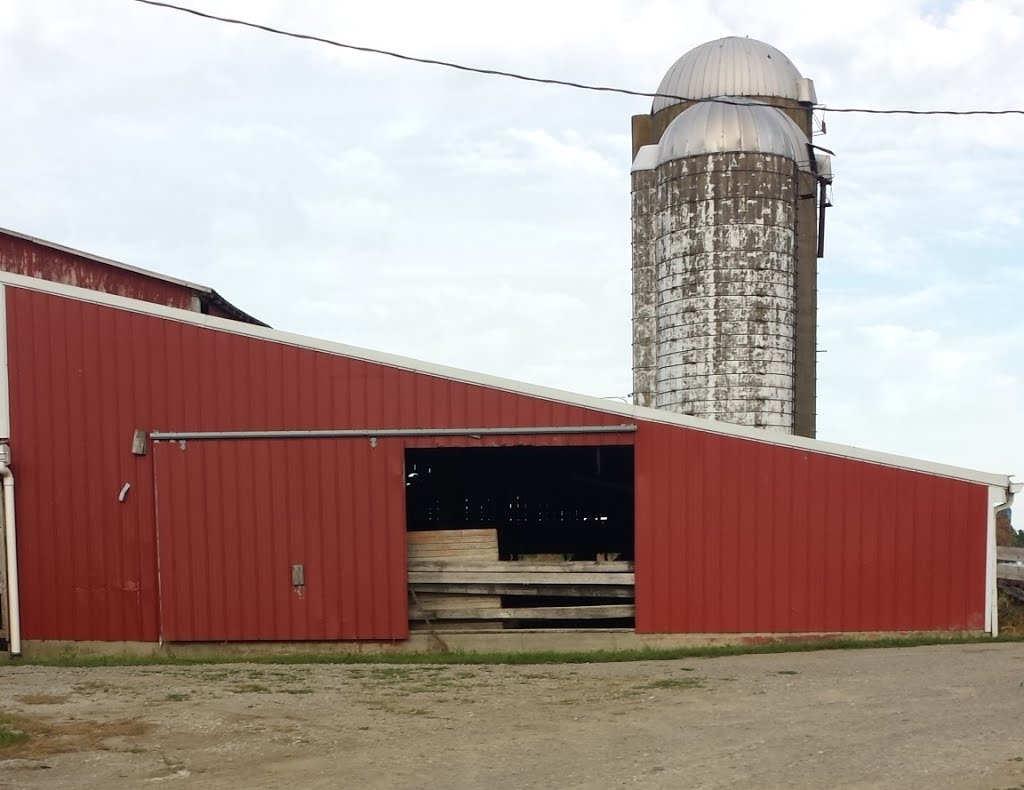 Twin silos.