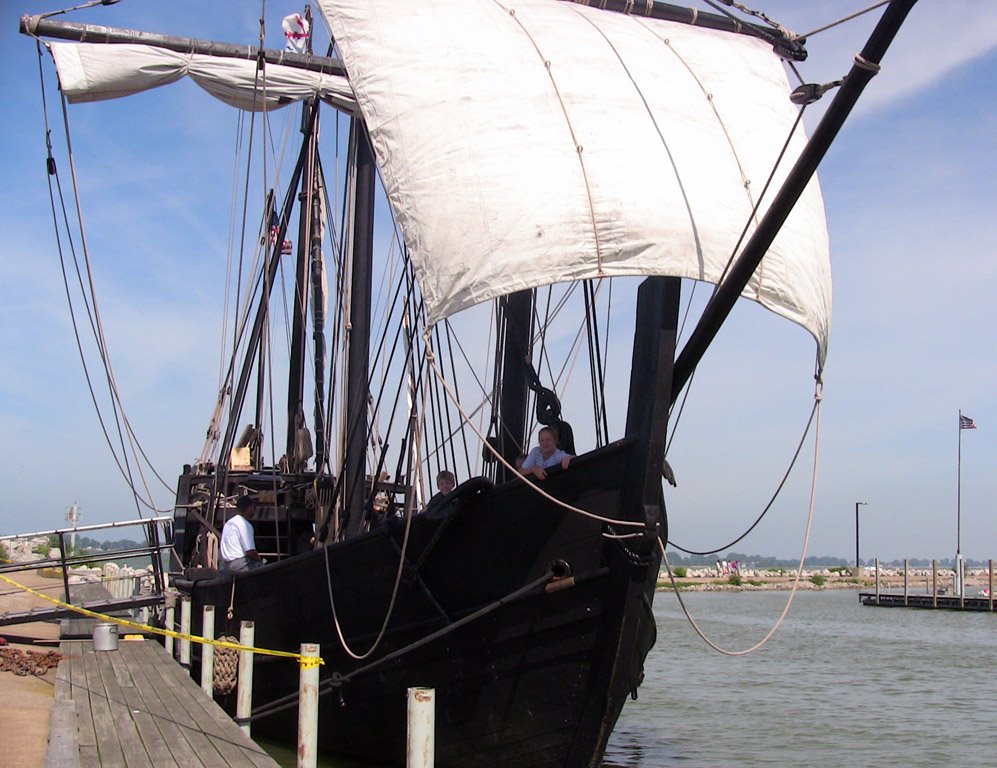 Christopher Columbus Replica Ship Nina at Dock in Sandusky Harbor, June 2007