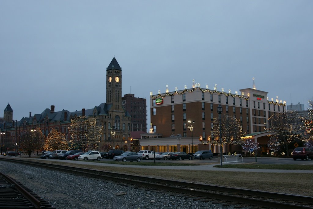Springfield OH, downtown, early morning