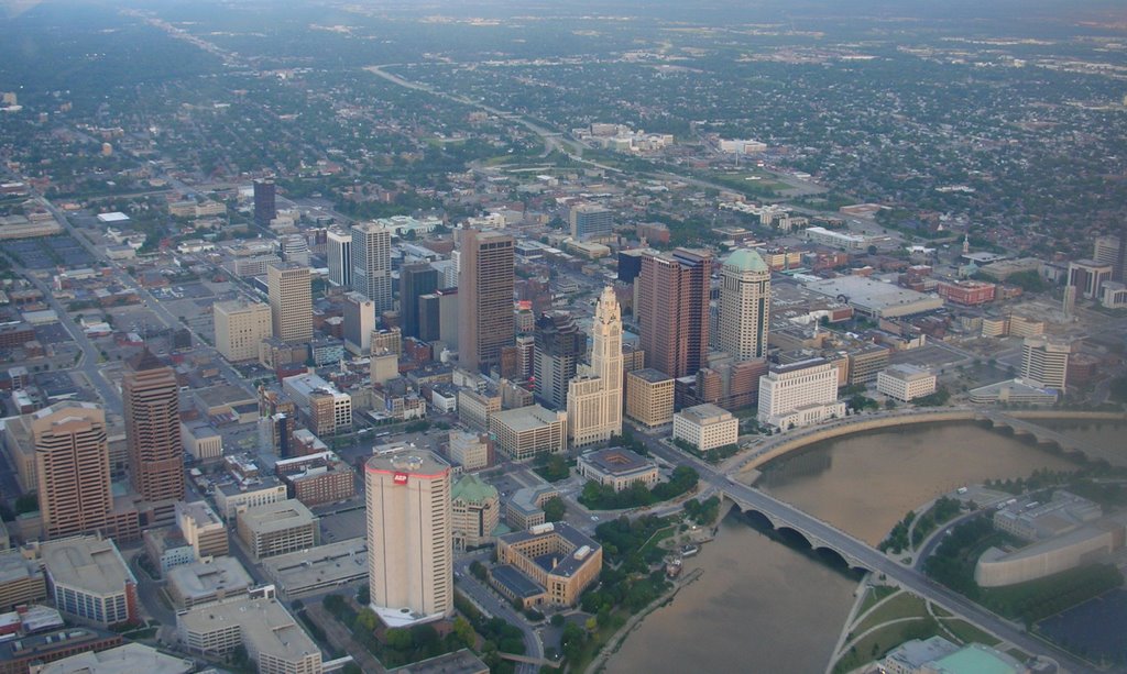 Downtown Columbus - from air