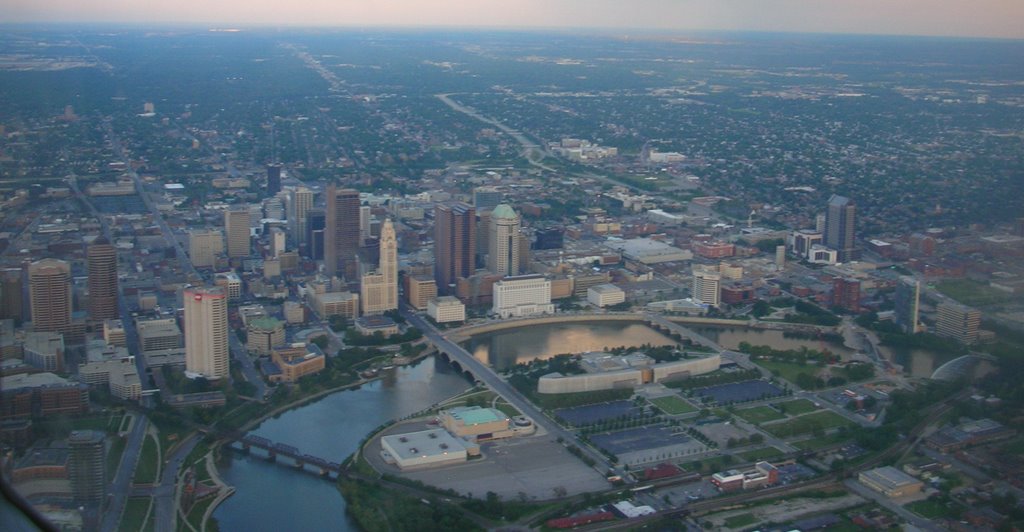Downtown Columbus from the air