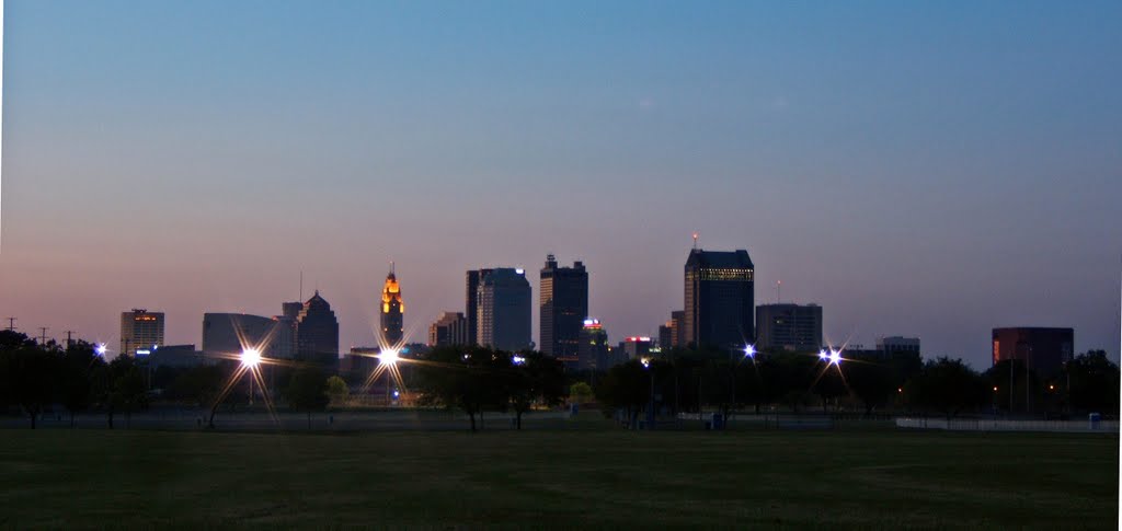 Downtown Columbus, sunset