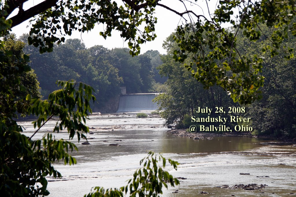 Sandusky river from the bridge at Ballville Ohio.
