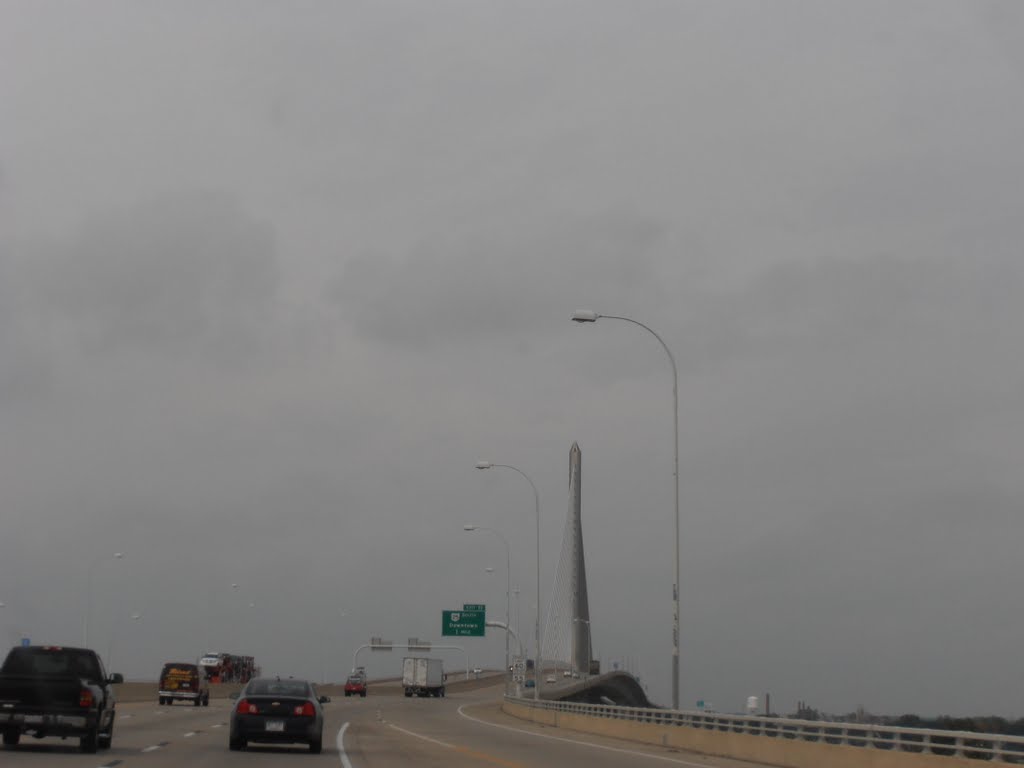 bridge across the wide Maumee River