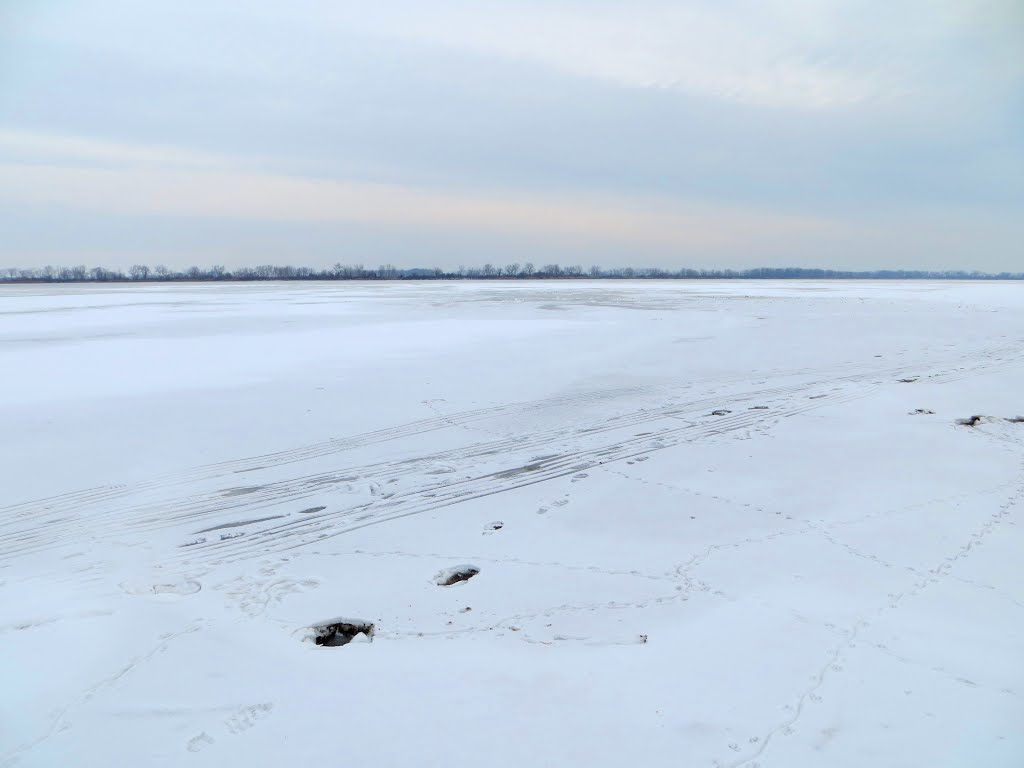 Footprints of hunters on North Maumee Bay