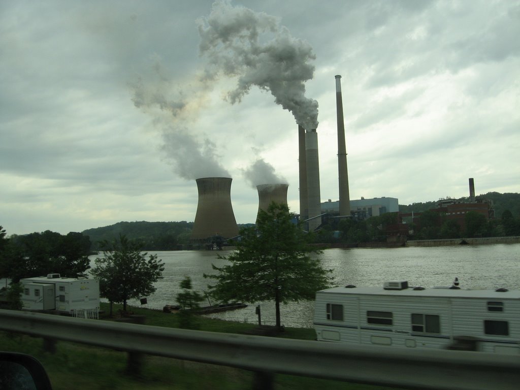 Willow Island West Virginia Power Plant from Ohio