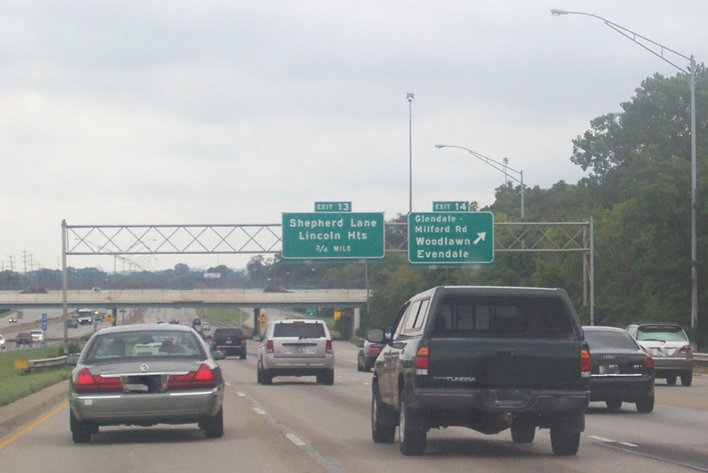 Exit 14 to Glendale-Milford Rd on I-75 Southbound 08/14/2011