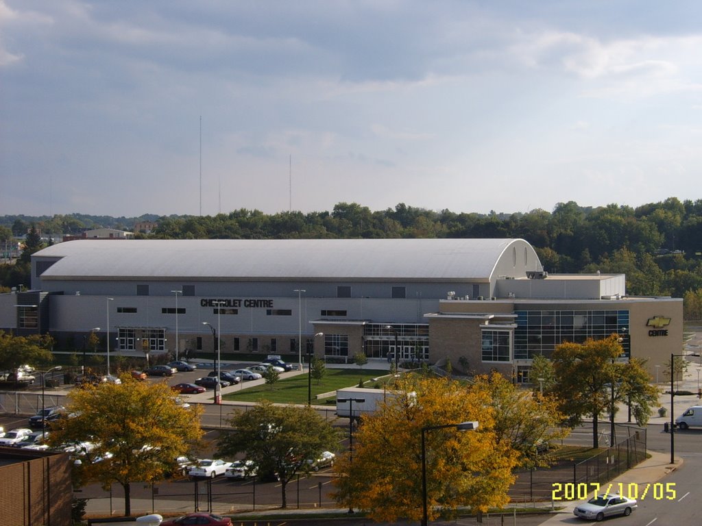 South view from Parking Deck of Chevrolet Center