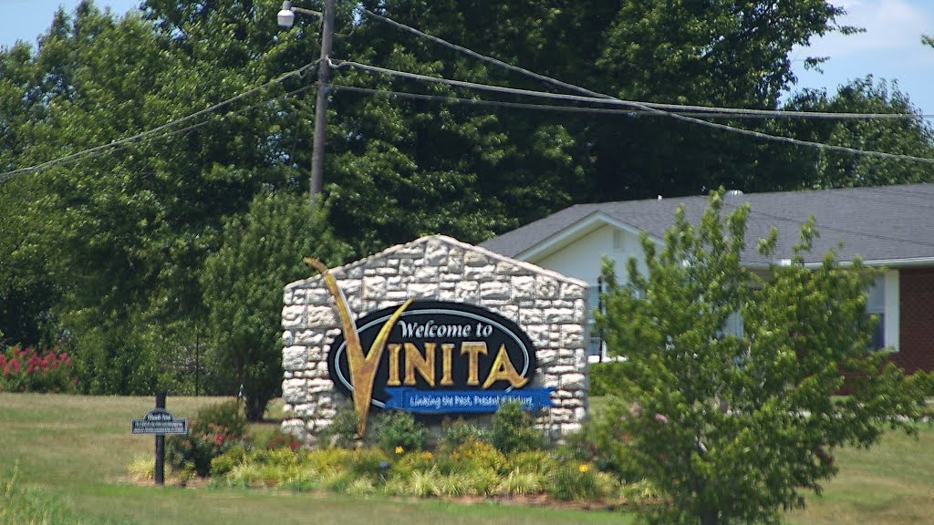 2011 07-11 Oklahoma - Vinta - welcome sign