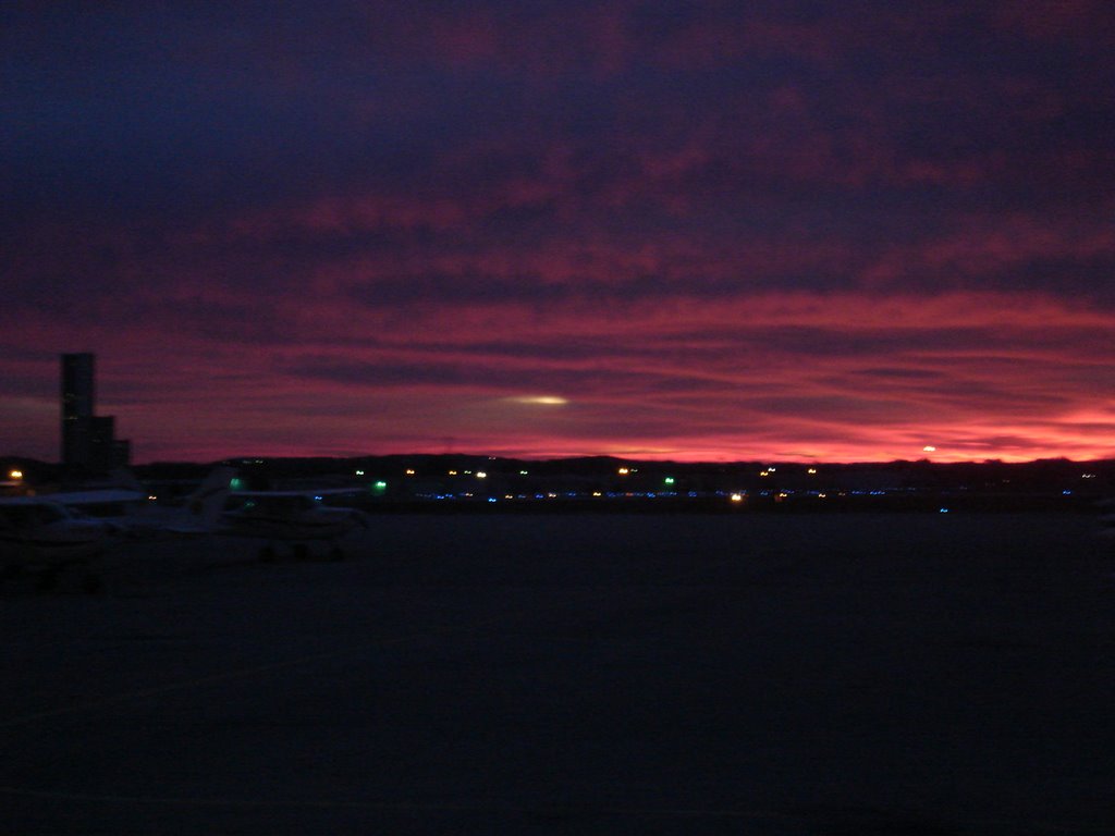 Sunrise in from KRVS Airport in Jenks, OK.