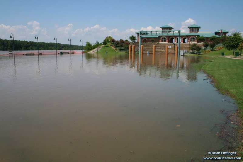 Arkansas River at Fort Smith Park Flooding on July 2, 2007