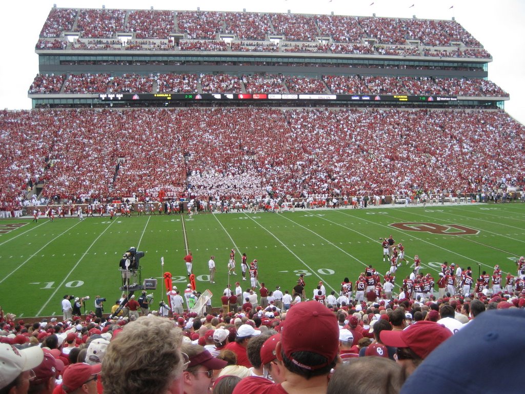 East stands seen from Sec. 8, row 32, seat 1