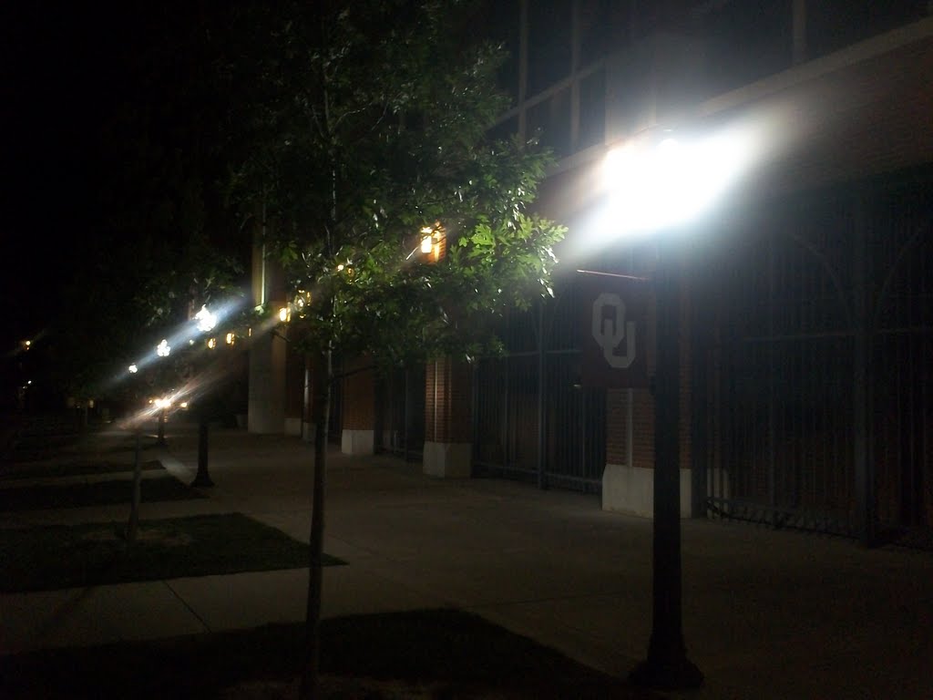 East side of Memorial Stadium next to Heisman Park at night-weird exposure