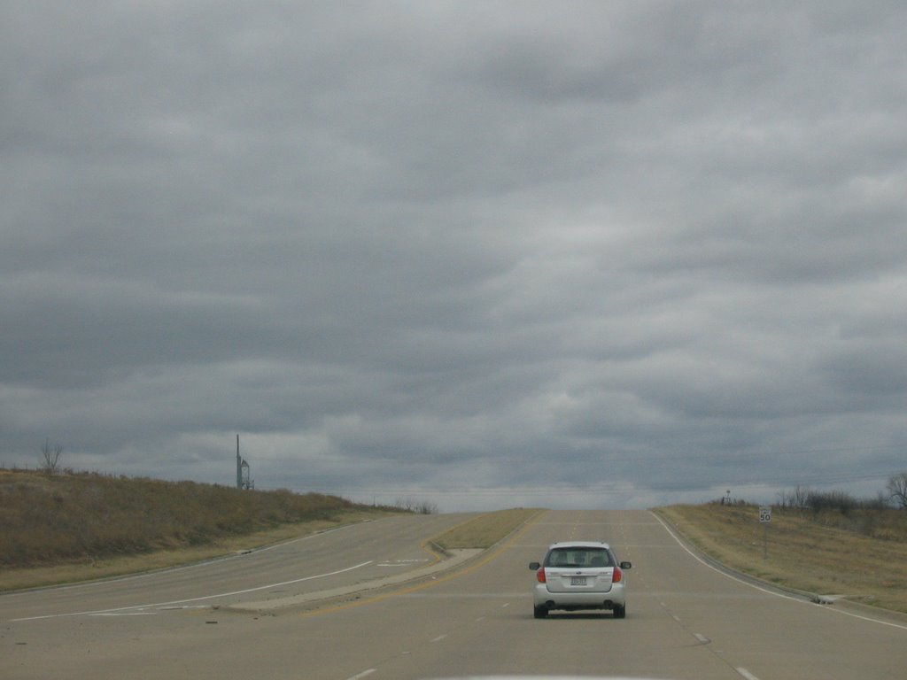 North Josey Lane towards TX-121 in clouds