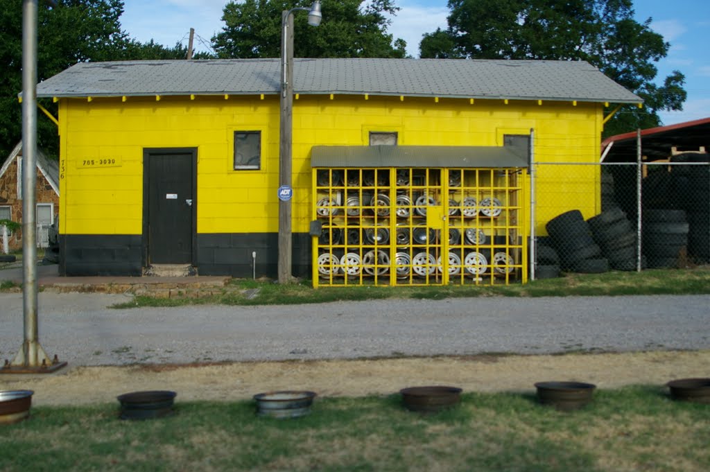 2011, Ponca City, OK, USA - S. 14th St. Wheel store?