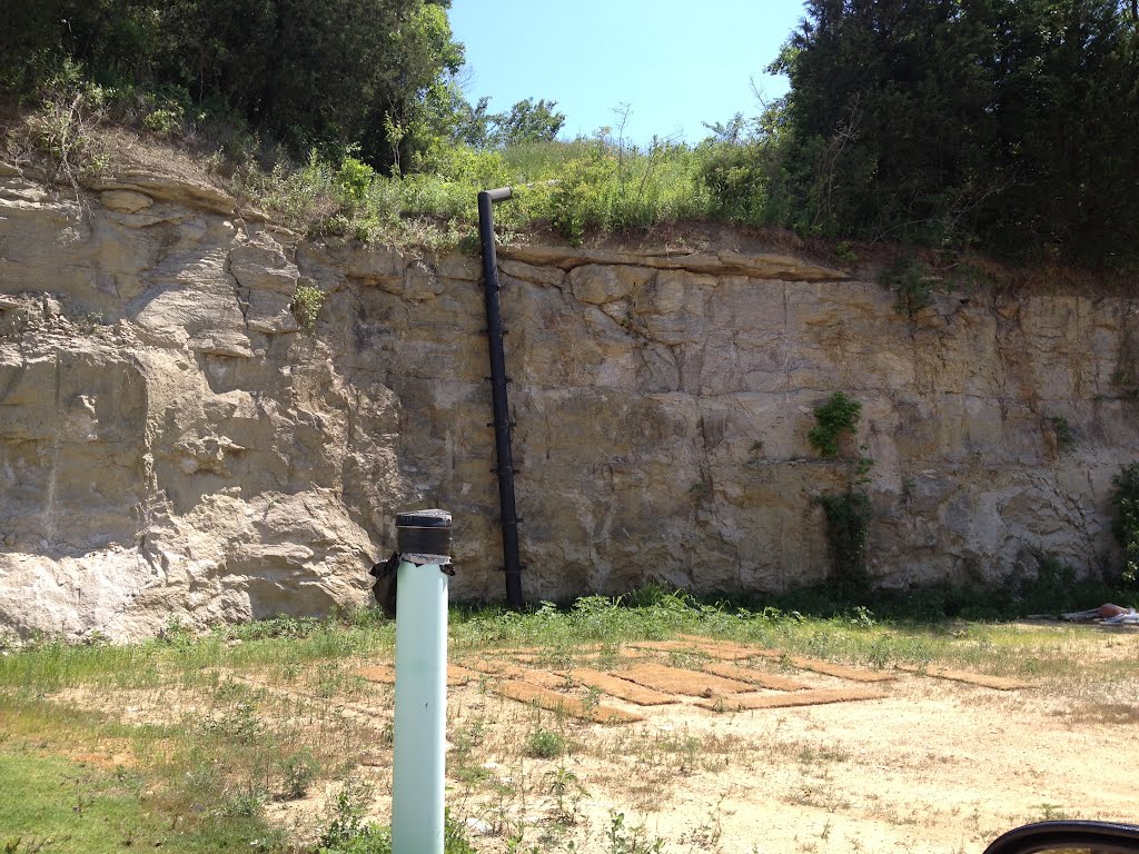 Pipe up a cliff