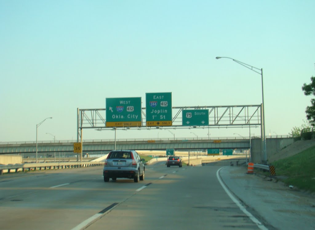 Entering Tulsa from Highway 75 Southbound