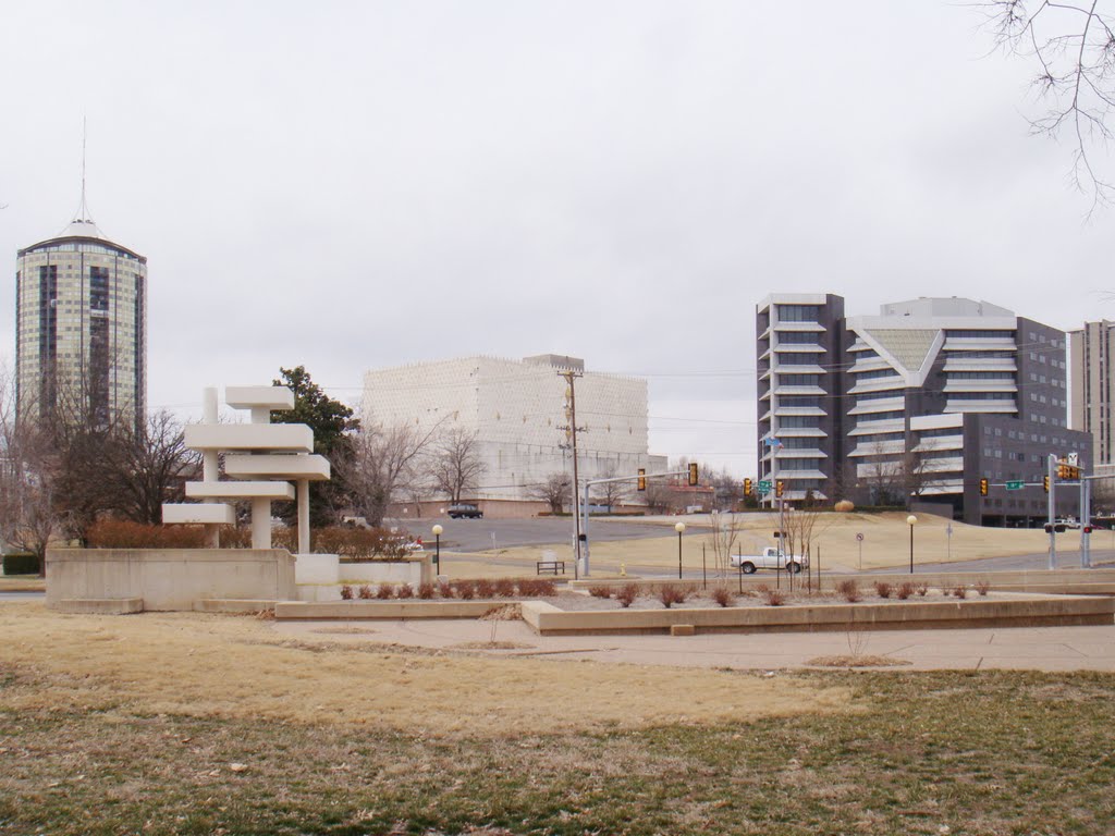 View of some buildings in downtown Tulsa, OK USA