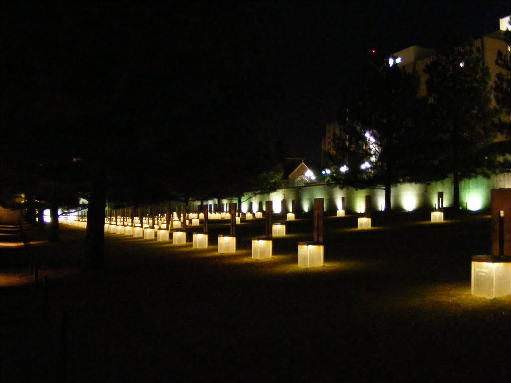 Oklahoma City, OK, USA National Memorial at Murrah Building Bombing site