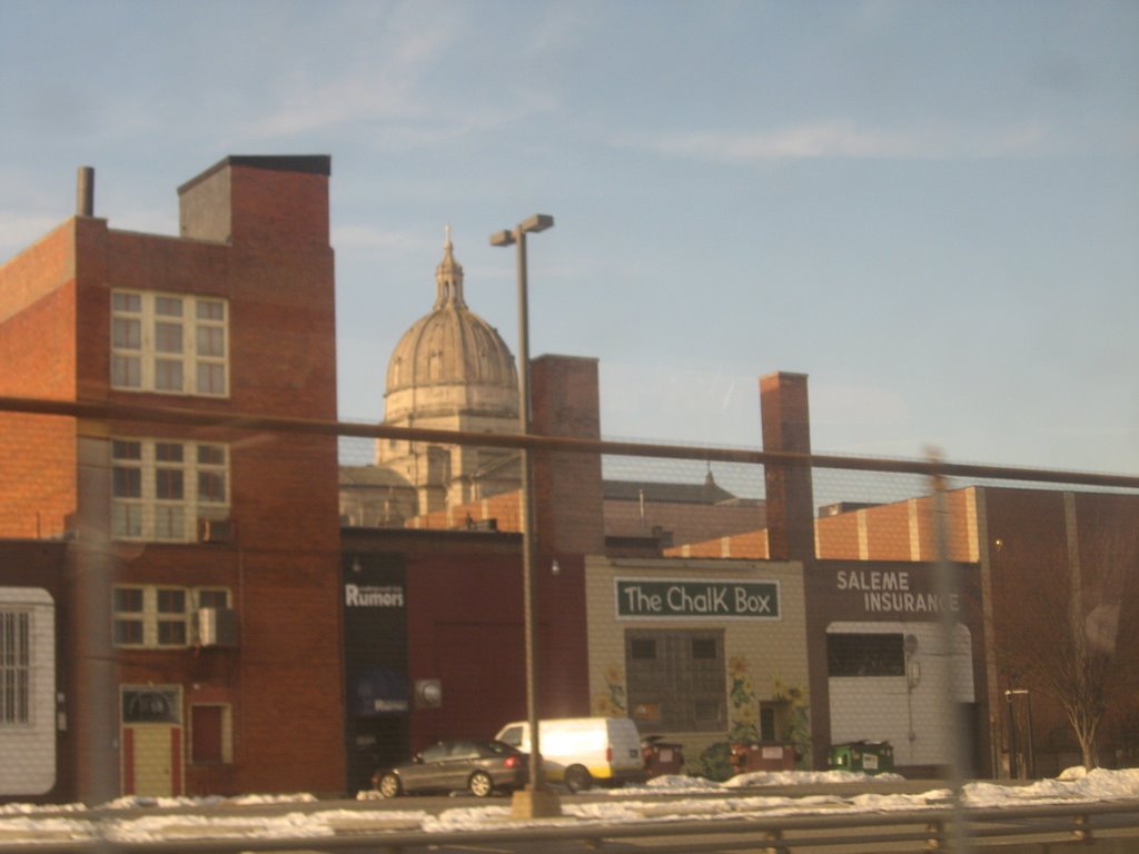 Cathedral in Altoona from Amtrak