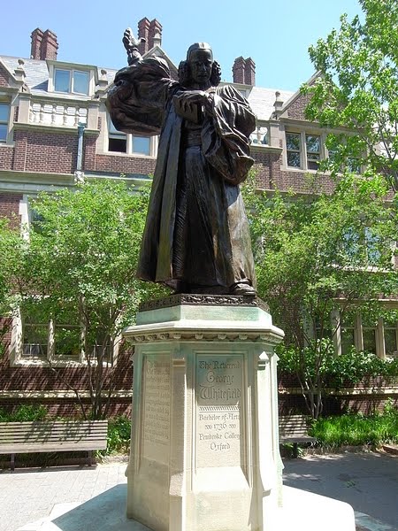 the statue of Reverend George Whitefield