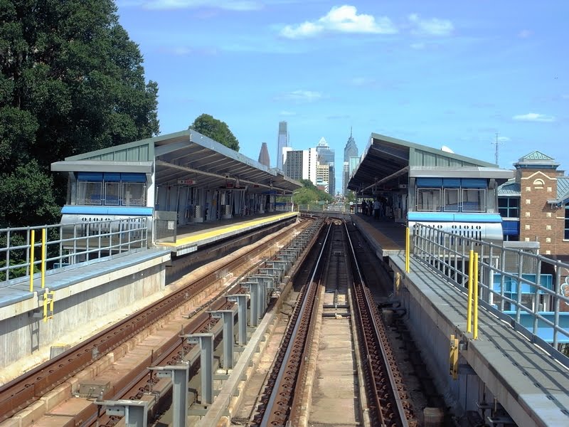 the 46th Street Station of SEPTA EL (the Blue Line)